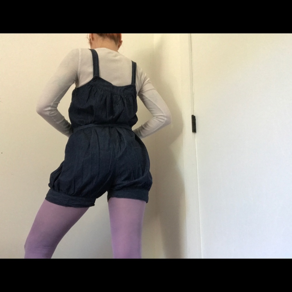 Forever 21 Denim Style Shorts Romper - Picture 10 of 13